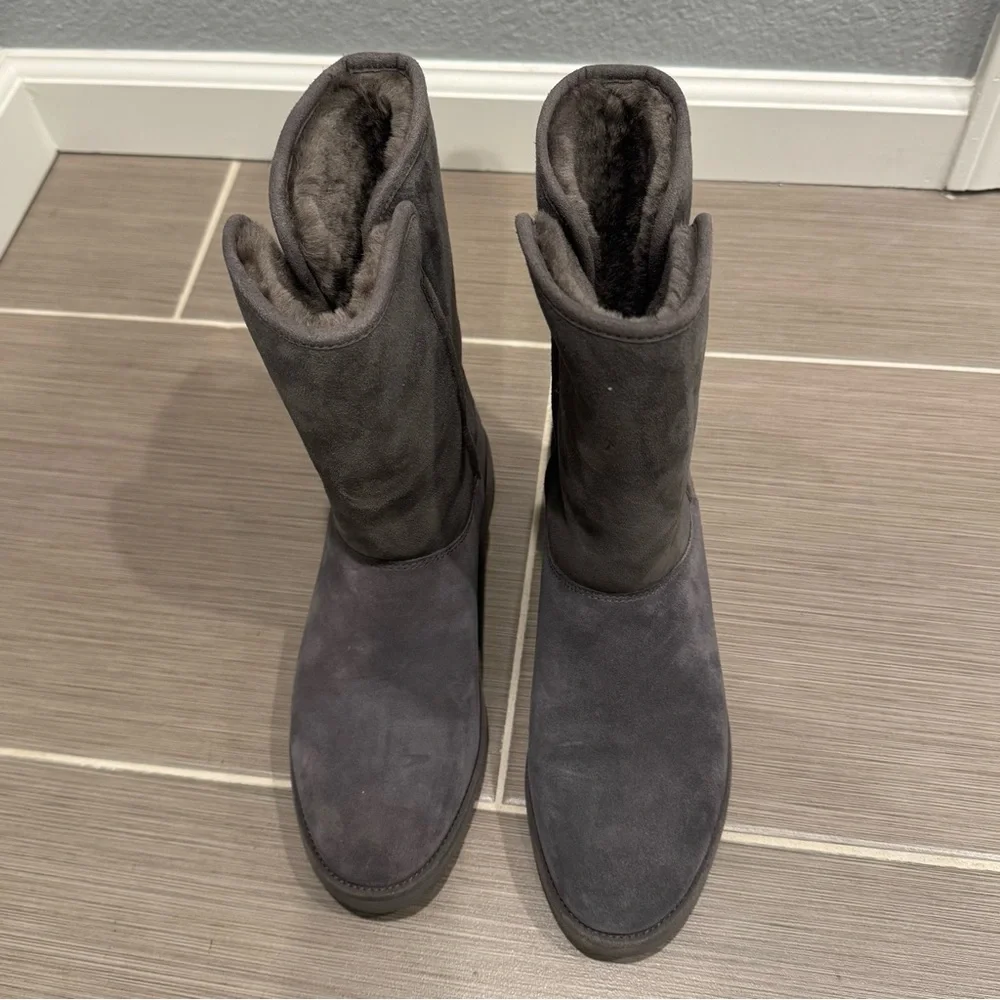 UGG W Amie Grey Boots - Picture 5 of 11